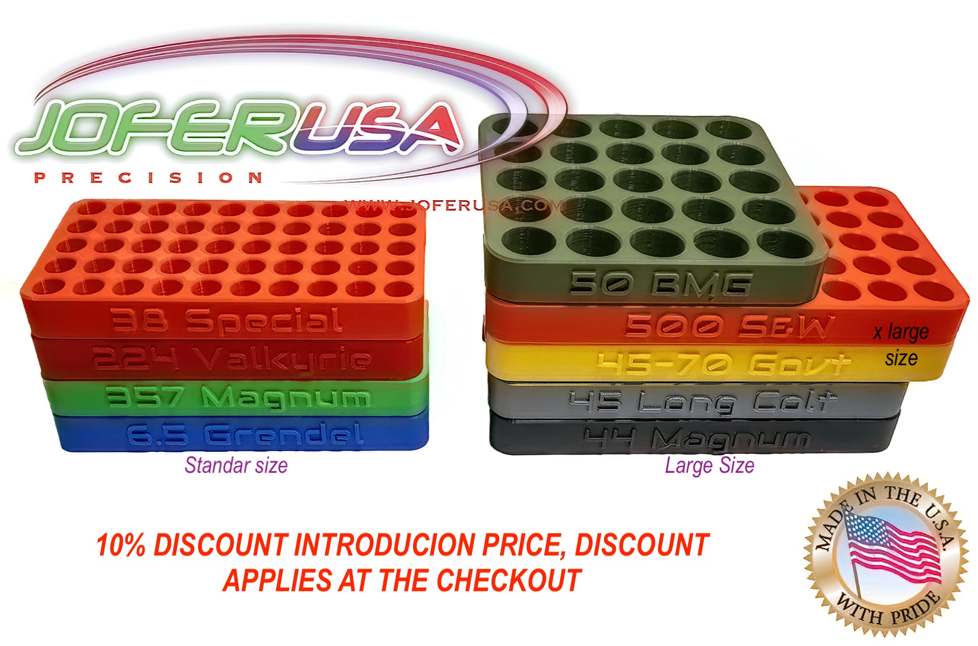 308 Winchester Reloading Block Tray  CNC Made from Billet Aluminum