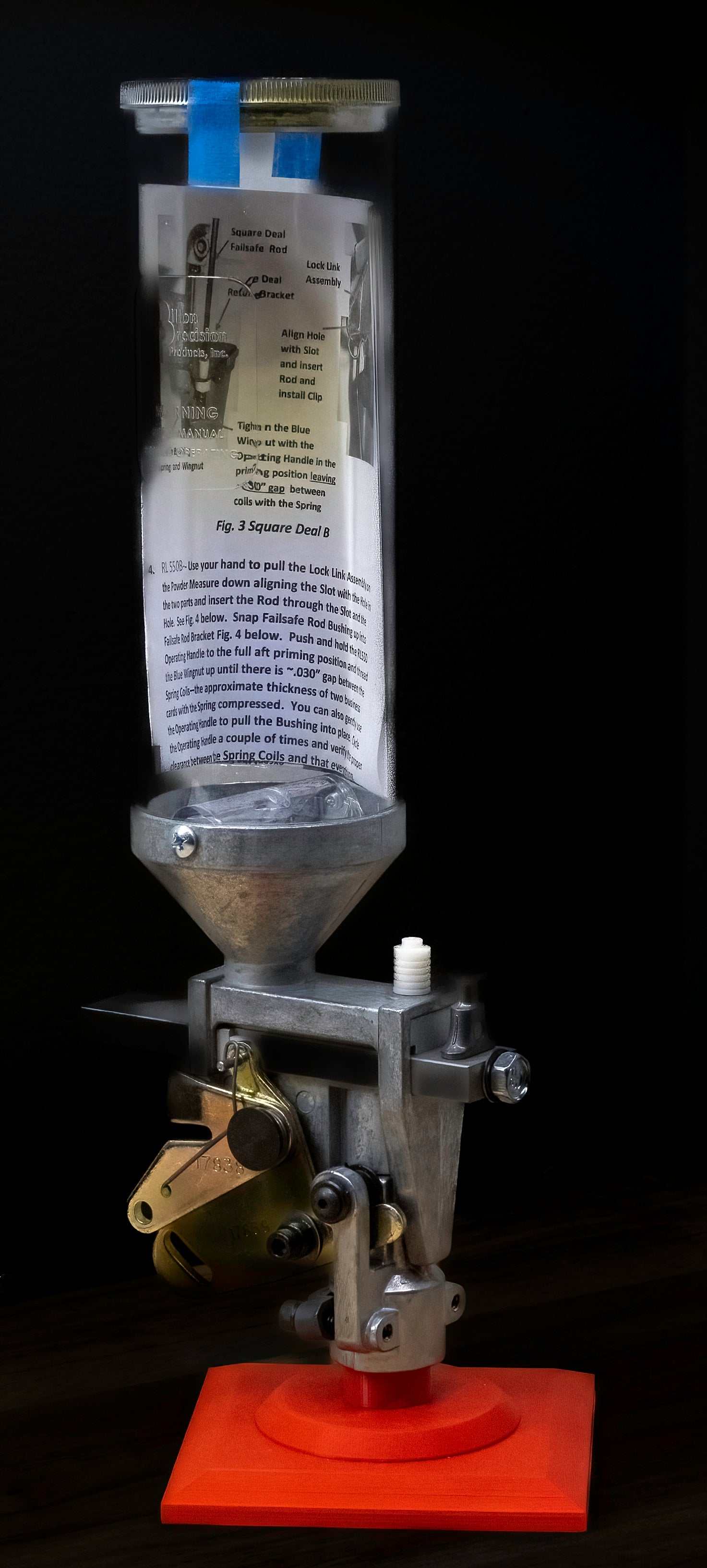 Powder Measure Stand for the Dillon 550, 650,700 series and 1050